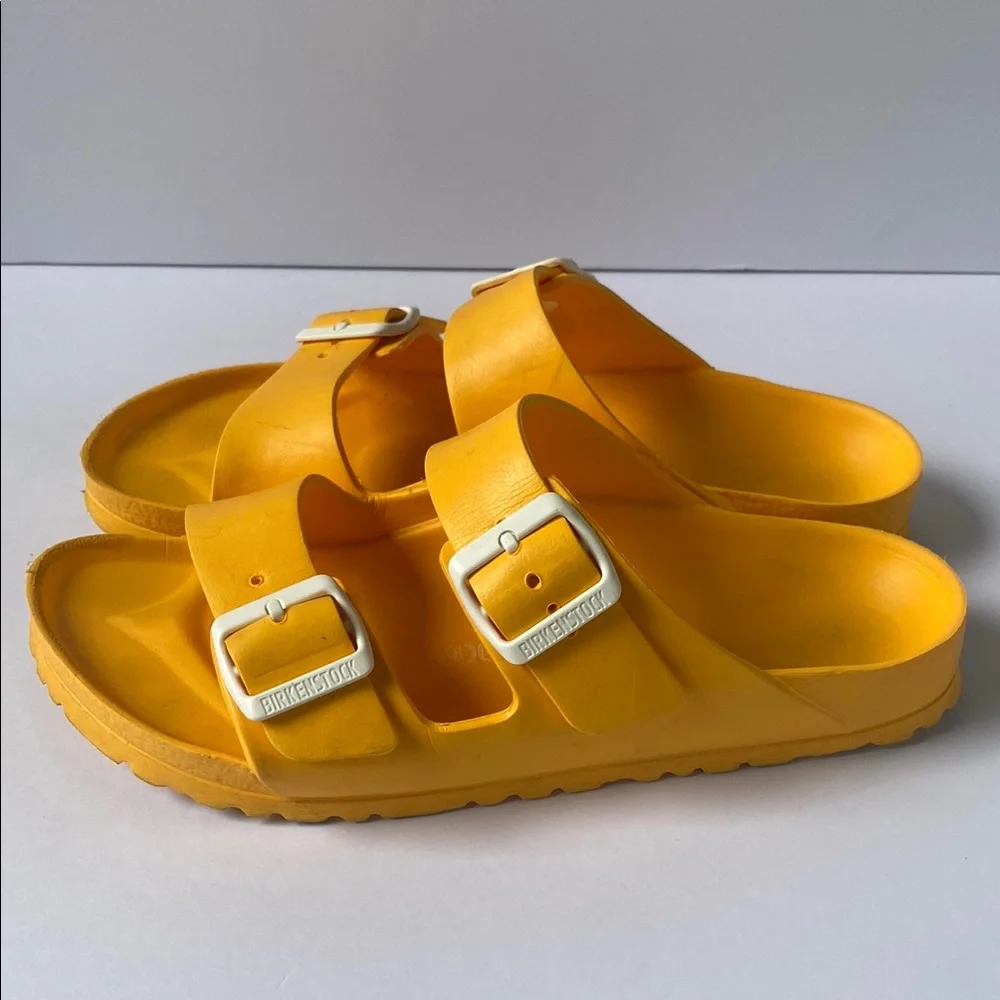 Birkenstock Yellow Sandals with Buckle Detail - Picture 6 of 11